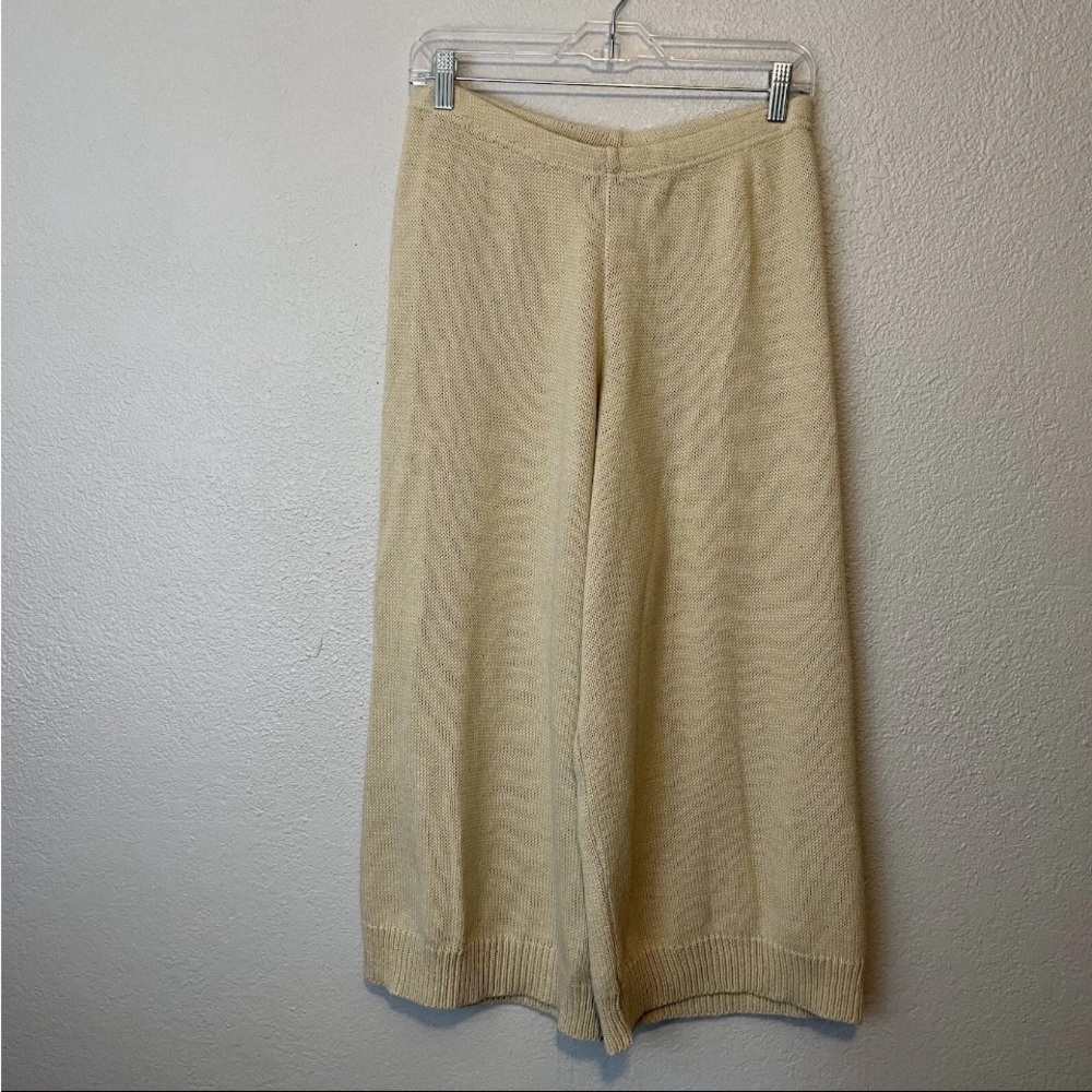 Nasty Gal Knitted Sweater Lounge Wide Leg Cropped Pants Size Large - Picture 3 of 7